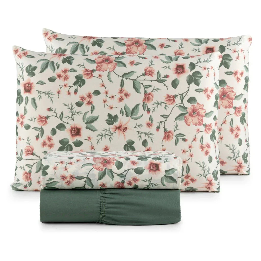 Jogo de Lençol Nature Casal 200 Fios 04 Peças - 4 Estampas